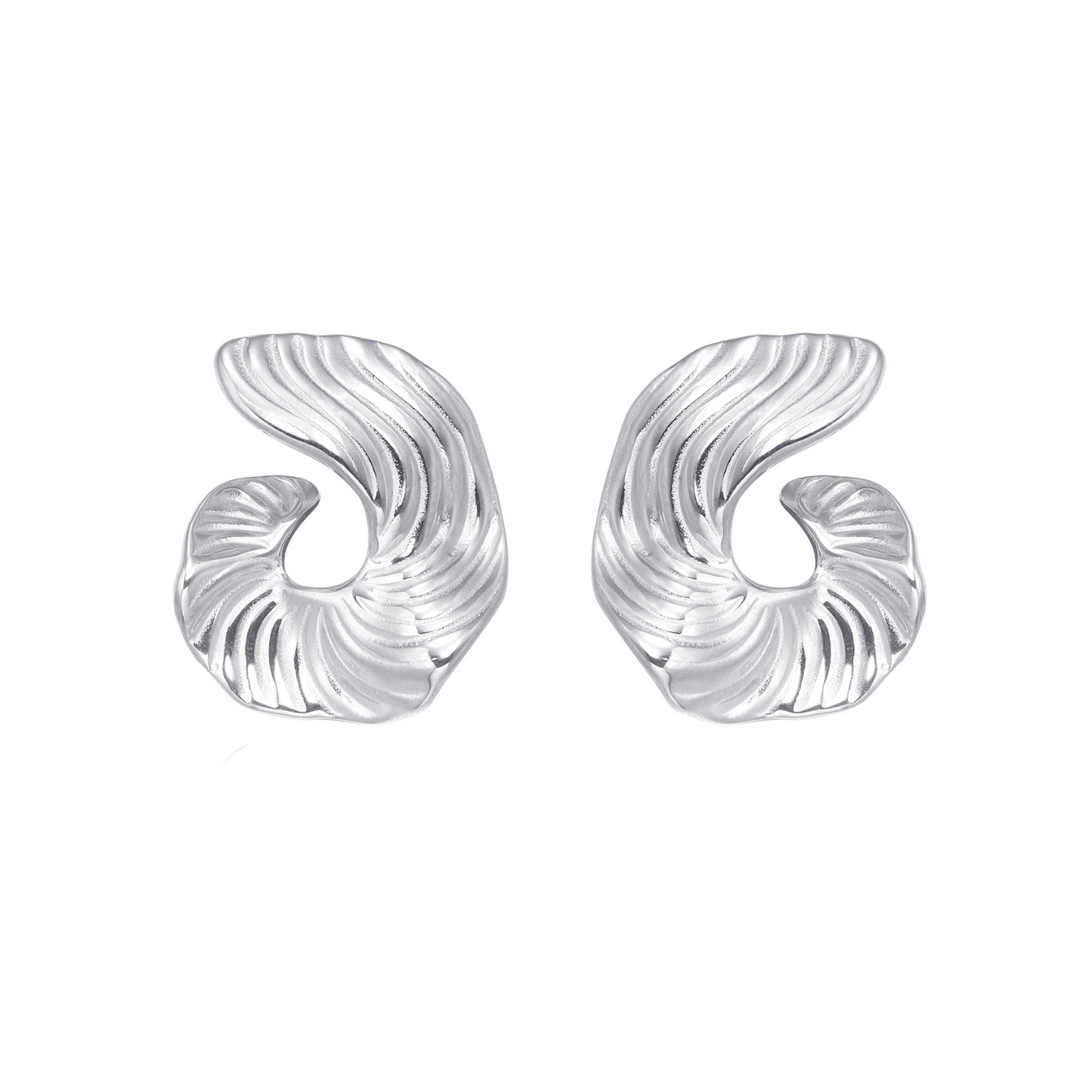 Flowing Swirl Hoops Earrings - Nora & Grace Boutique
