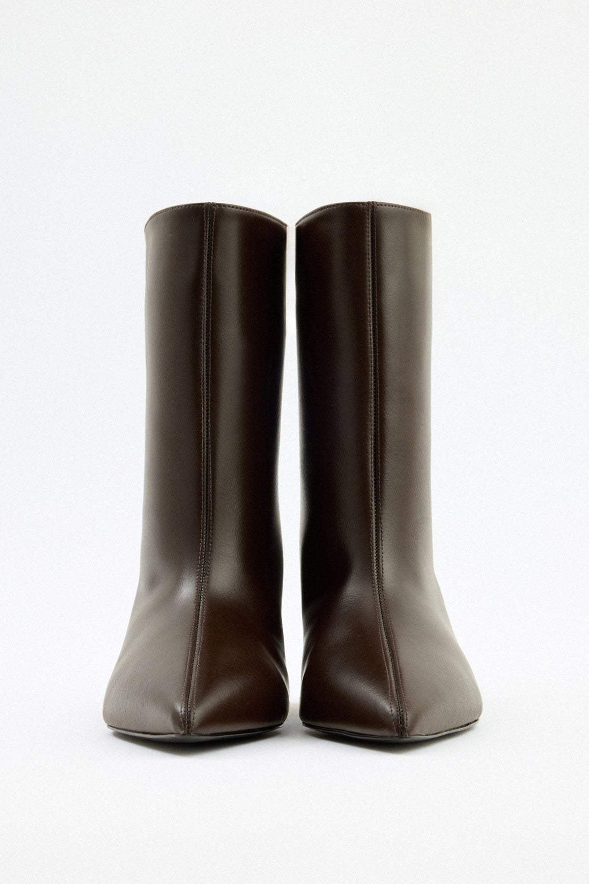Aria | Dark Brown Leather Ankle Boots - Nora & Grace Boutique