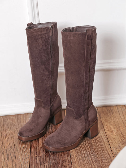 Bernice High Boots - Brown
