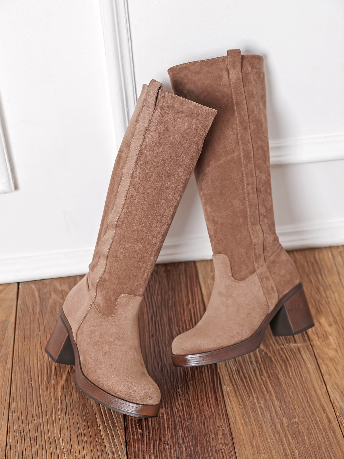 Bernice High Boots - Taupe