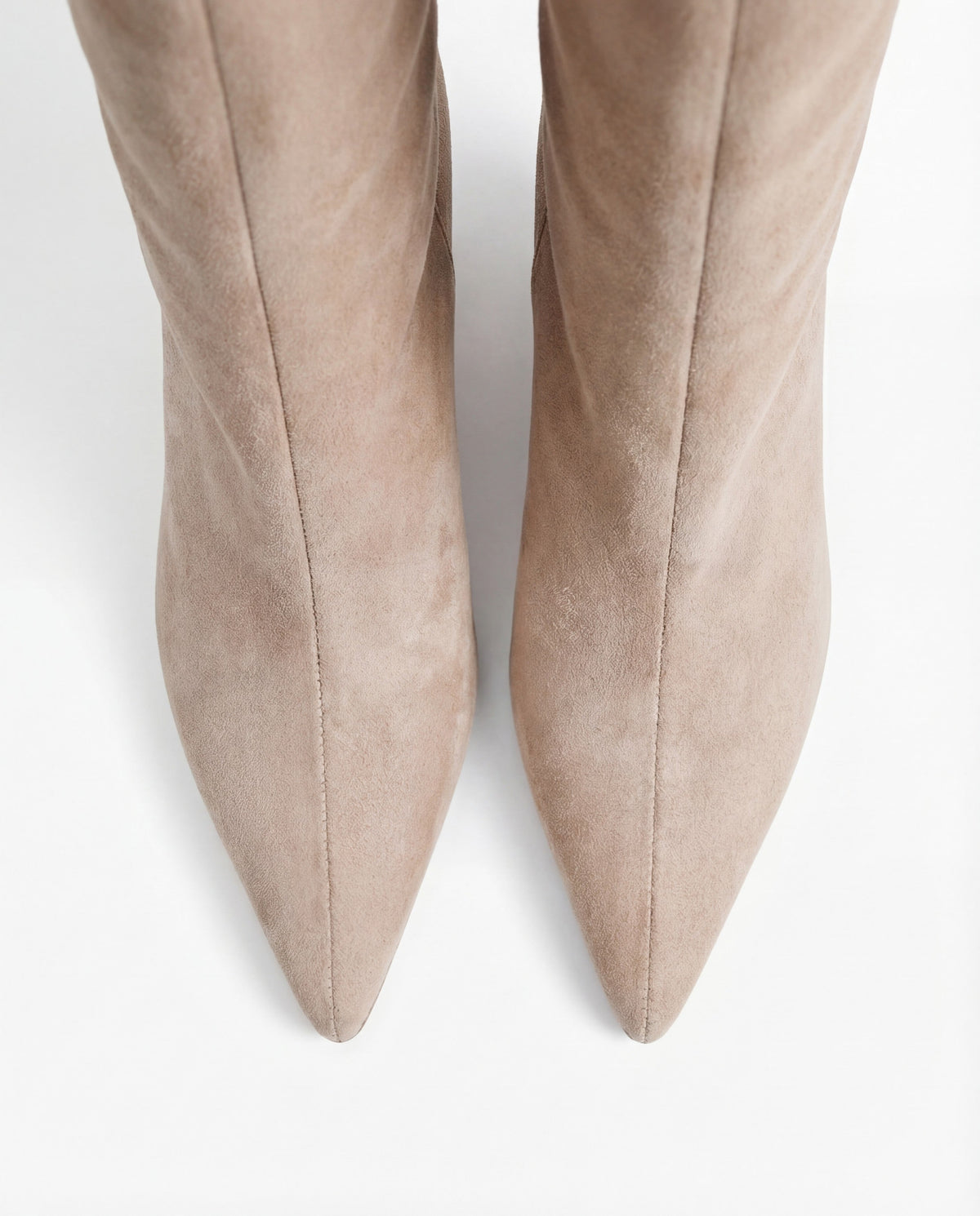 Mona | Beige Suede Knee-High Boots - Nora & Grace Boutique