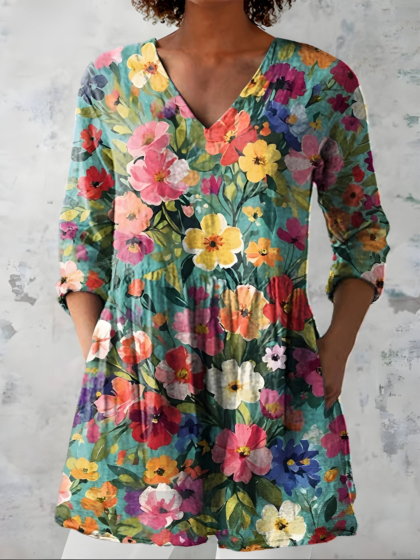 Angel | Long Blouse with V-Neck - Nora & Grace Boutique