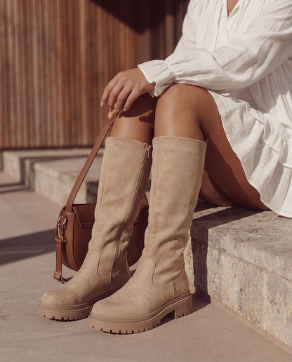 Anetta Khaki High Boots