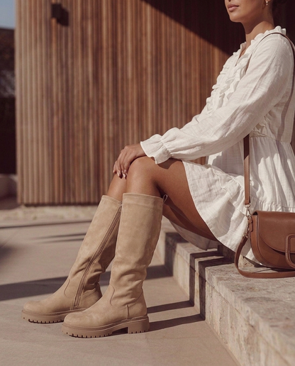 Anetta Khaki High Boots