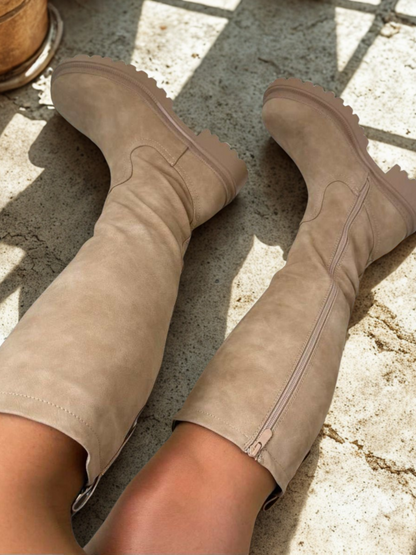 Anetta Khaki High Boots