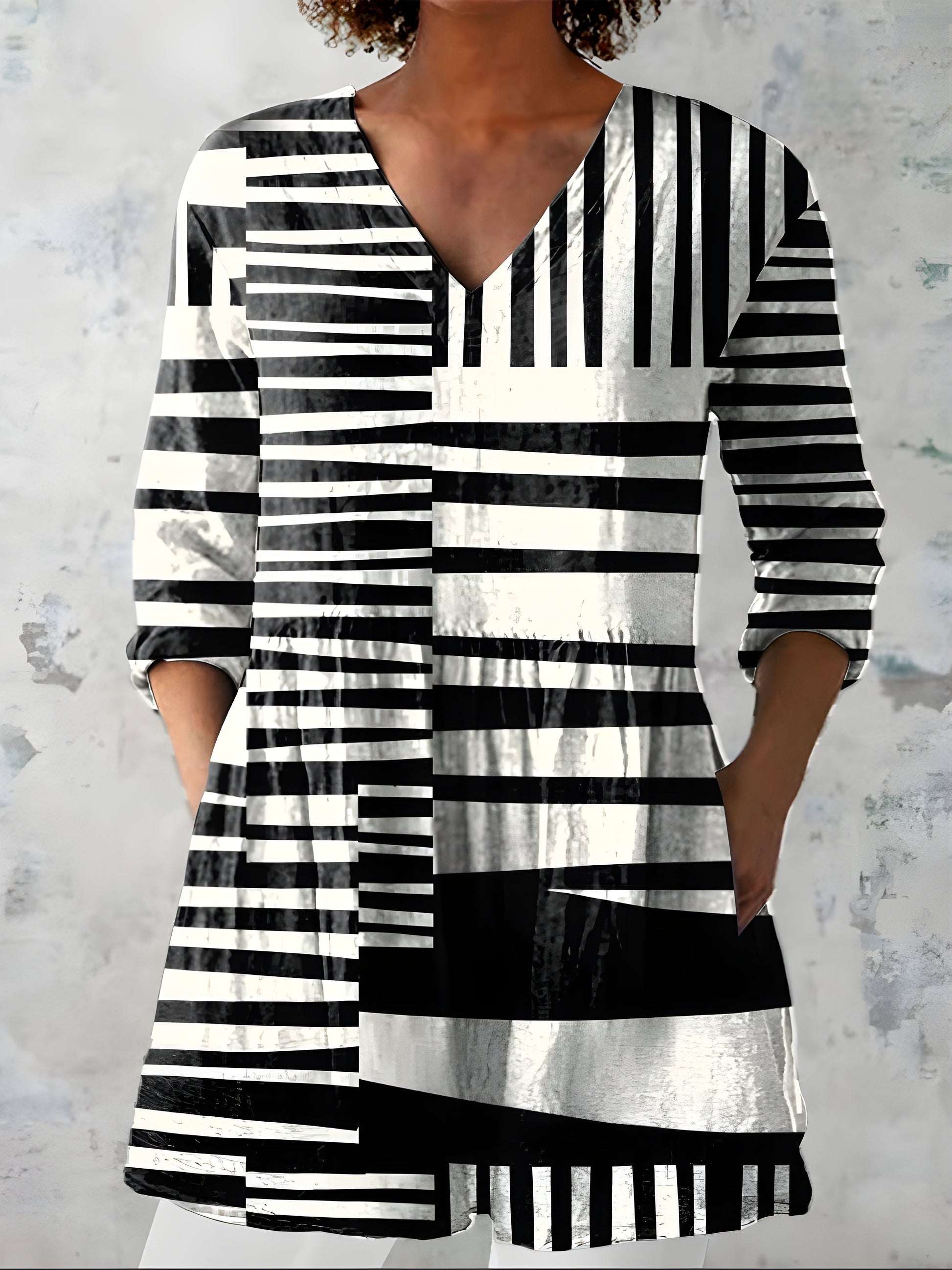 Sienna | Long Blouse with V-Neck - Nora & Grace Boutique