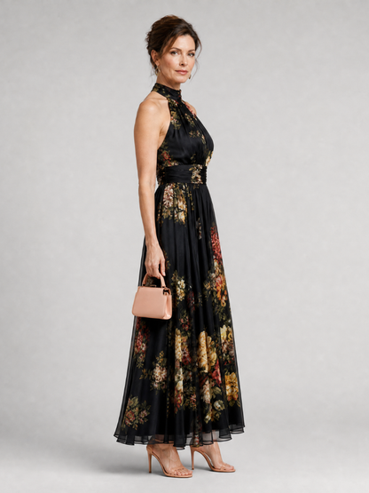 Sienne | Floral Halter Midi Dress