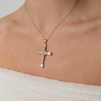Clear Cross Necklace - Nora & Grace Boutique
