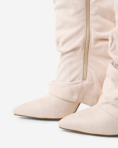 Lavista | Creamy Slouchy Suede Knee-High Boots - Nora & Grace Boutique