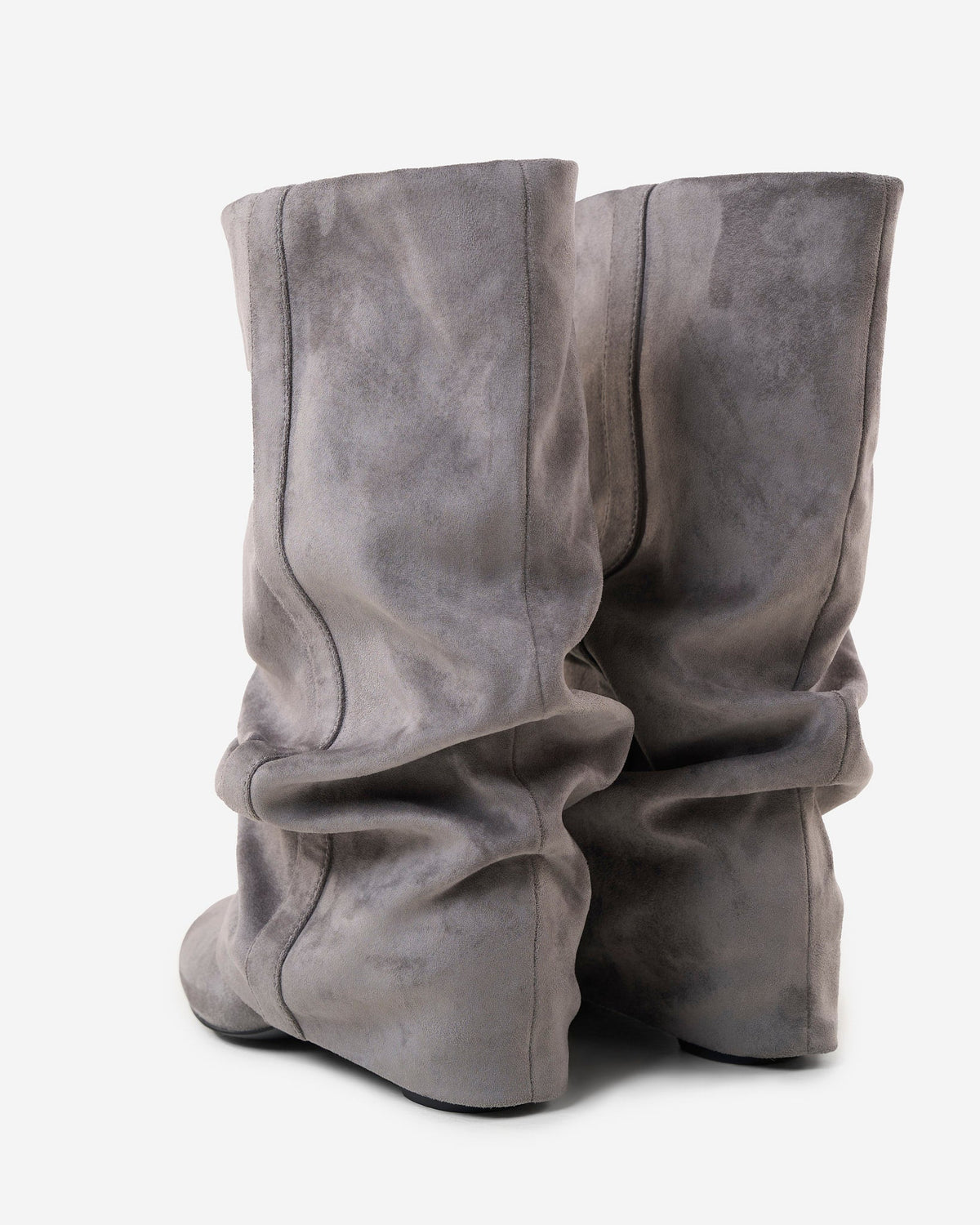Emilia | Grey Slouchy Suede Boots - Nora & Grace Boutique
