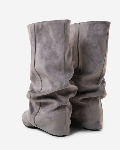 Emilia | Grey Slouchy Suede Boots - Nora & Grace Boutique