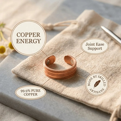 Furrow Copper Ring