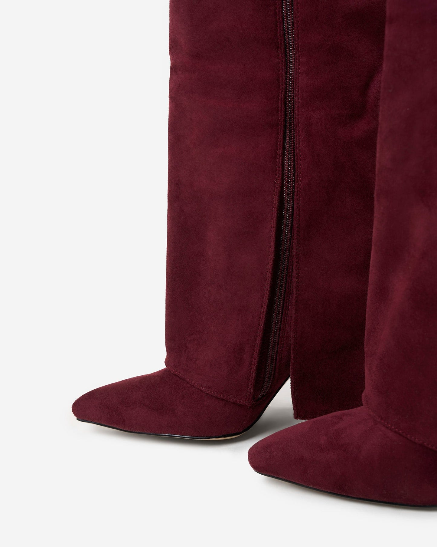 Lavista | Burgundy Suede Knee-High Boots - Nora & Grace Boutique