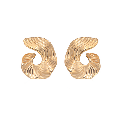 Flowing Swirl Hoops Earrings - Nora & Grace Boutique