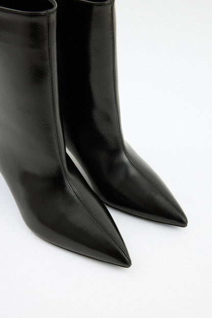 Aria | Black Leather Ankle Boots - Nora & Grace Boutique