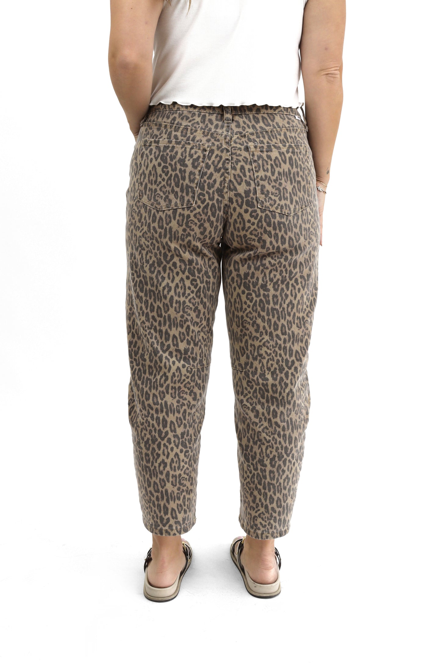 Leopard Barrel Jeans