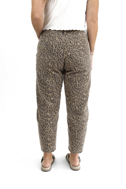 Leopard Barrel Jeans
