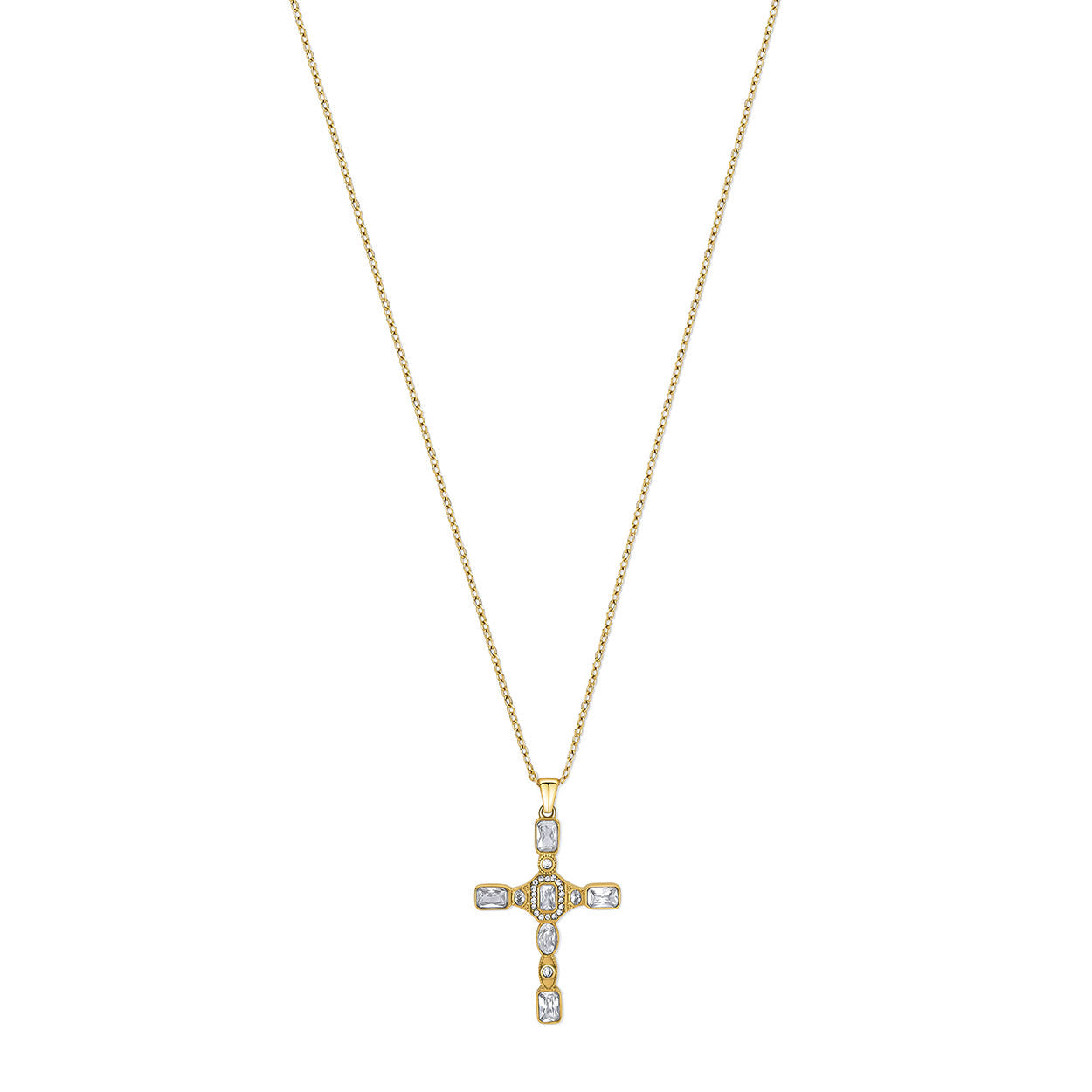 Clear Cross Necklace - Nora & Grace Boutique