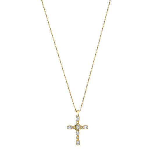 Clear Cross Necklace - Nora & Grace Boutique