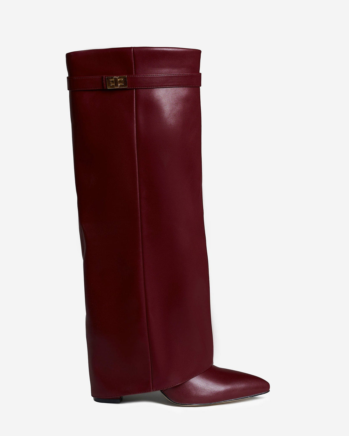 Lavista | Burgundy Leather Knee-High Boots - Nora & Grace Boutique