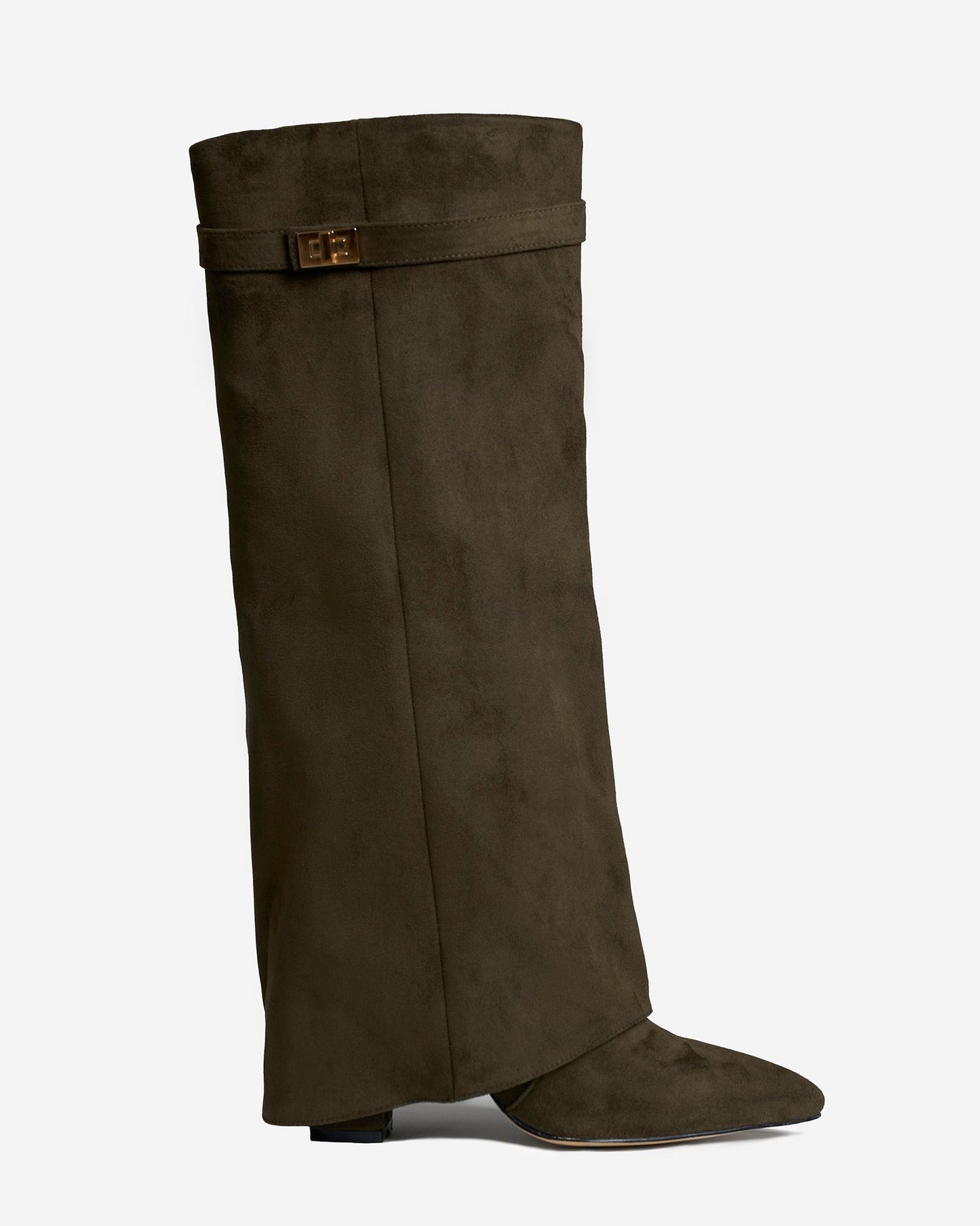Lavista | Olive Green Suede Knee-High Boots - Nora & Grace Boutique