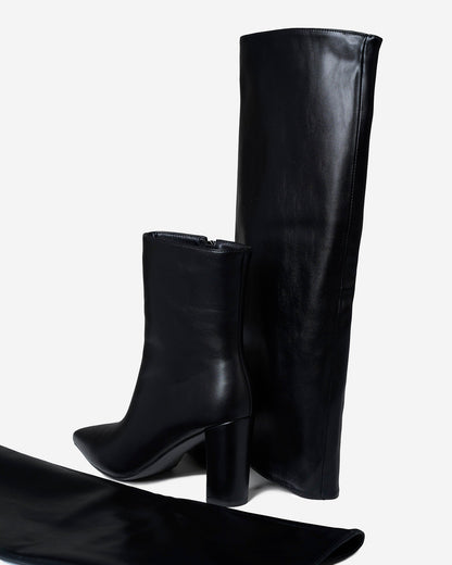 Convertible | Black 2-in-1 Knee & Ankle Boots - Nora & Grace Boutique
