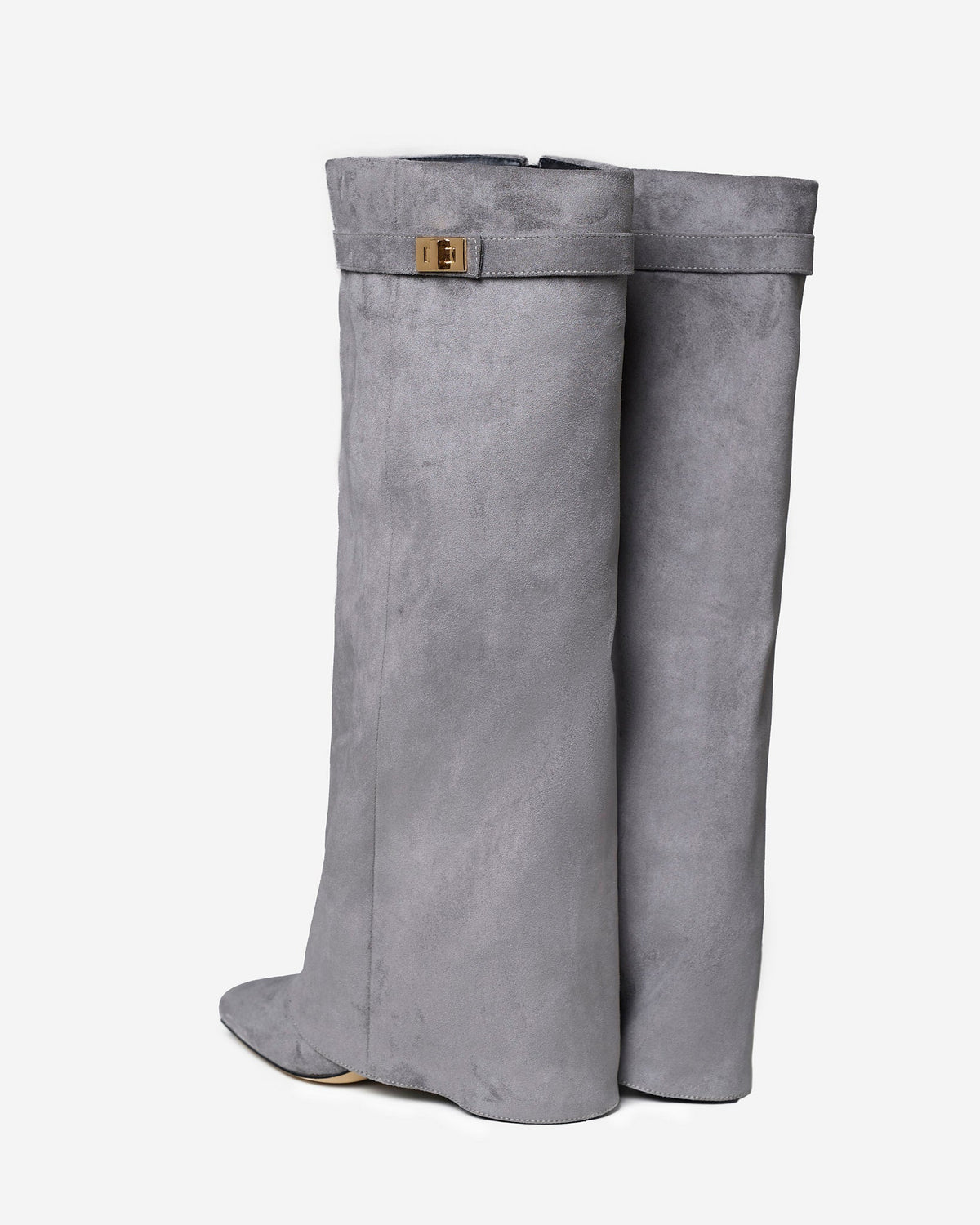 Lavista | Grey Suede Knee-High Boots - Nora & Grace Boutique