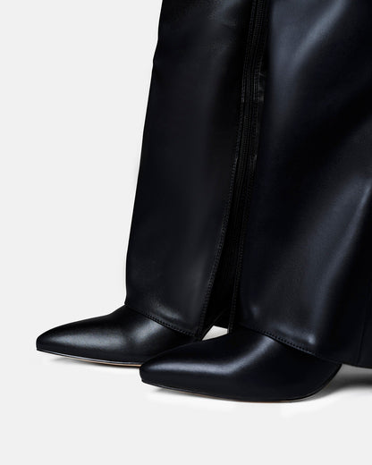 Lavista | Black Leather Knee-High Boots - Nora & Grace Boutique