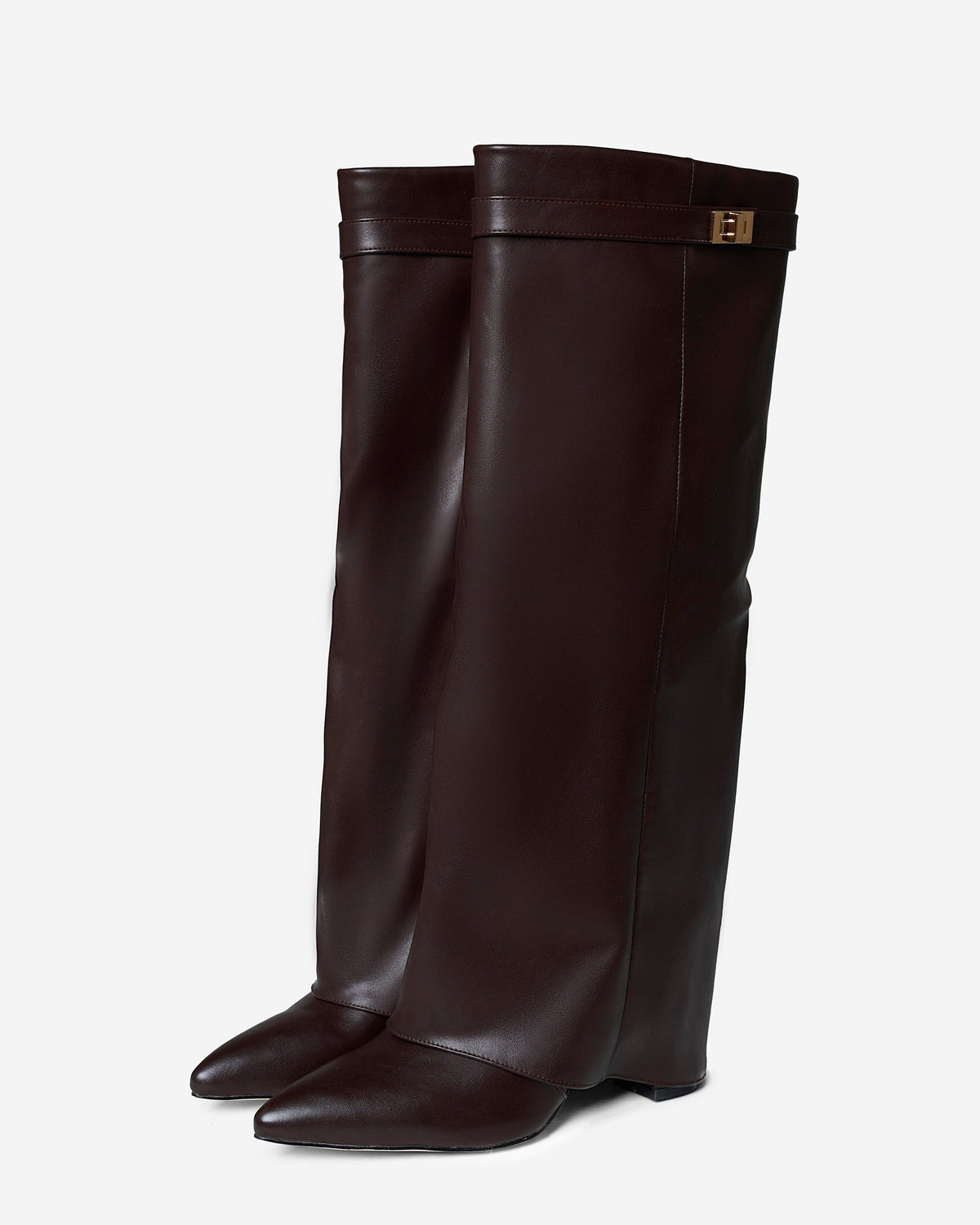 Lavista | Dark Brown Leather Knee-High Boots - Nora & Grace Boutique