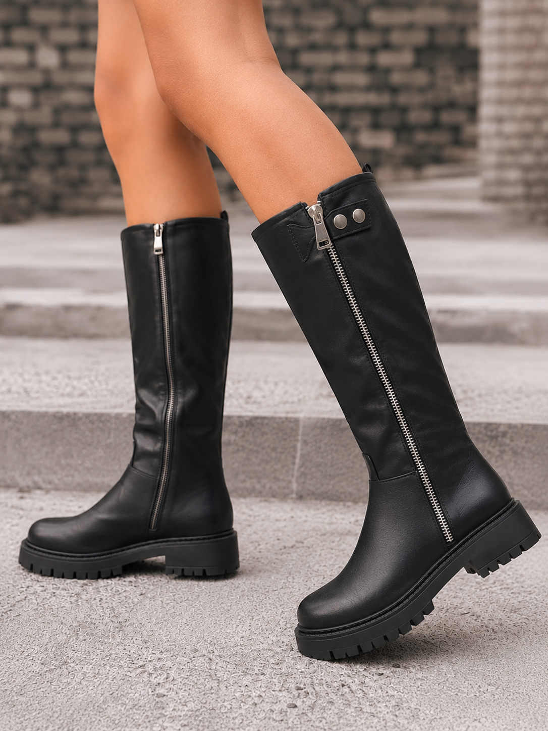 Els Black Boots (Adjustable Shaft)