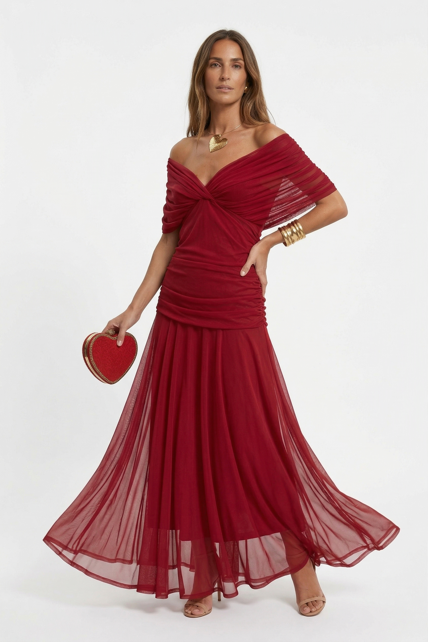 Long with V-Neck Dress