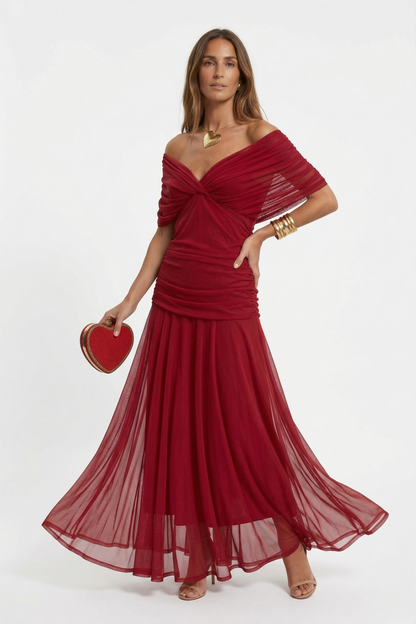 Long with V-Neck Dress
