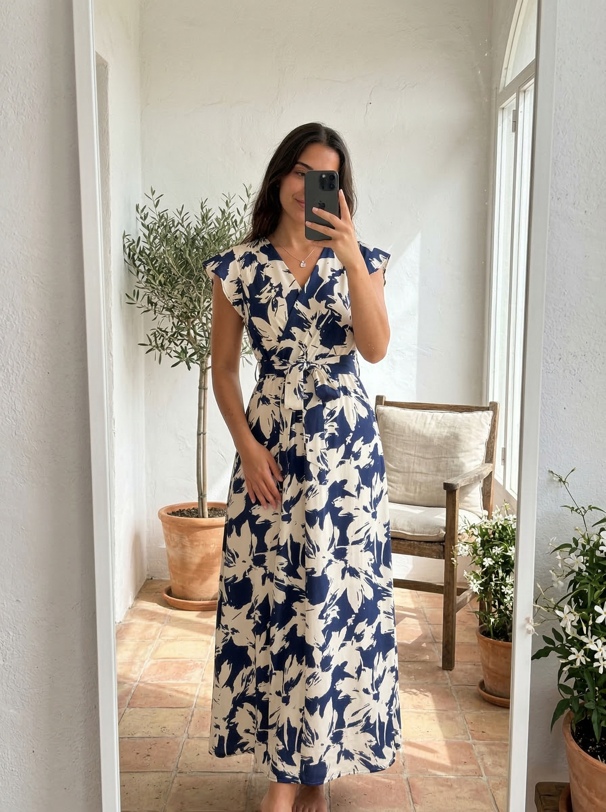 Long with floral Print Dress