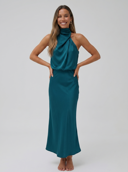 Long with neck halter Dress