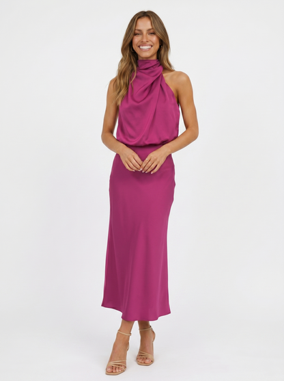 Long with neck halter Dress