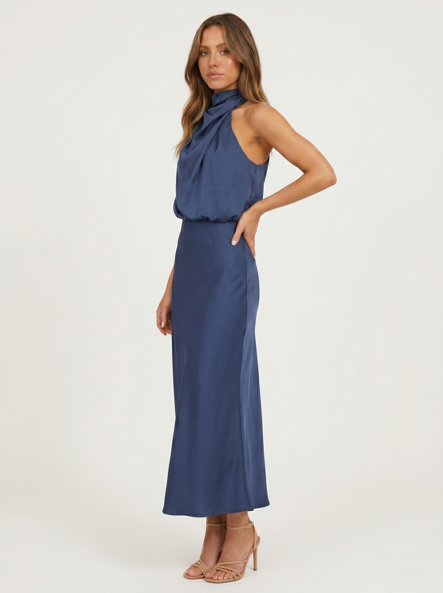 Long with neck halter Dress