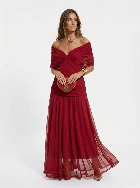 Long with V-Neck Dress
