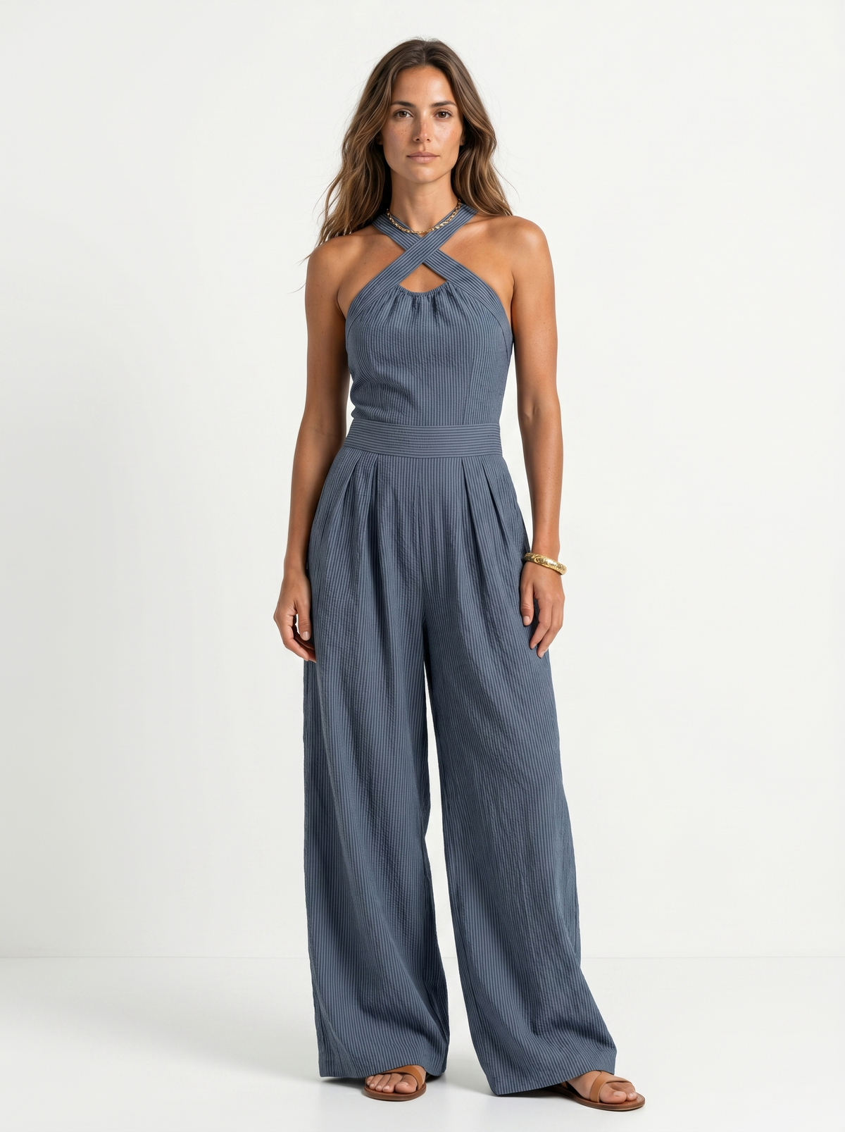 Elegant with Neckline cruzado Jumpsuit