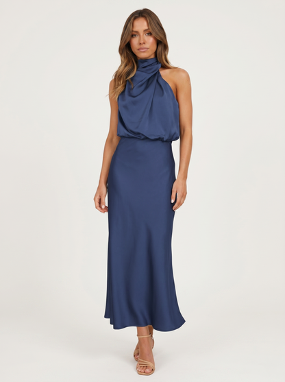 Long with neck halter Dress