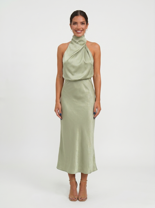 Long with neck halter Dress