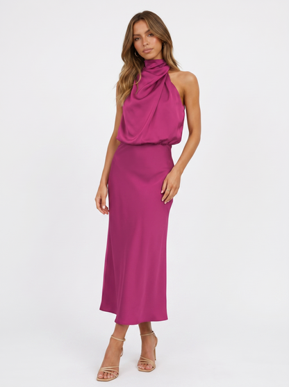 Long with neck halter Dress