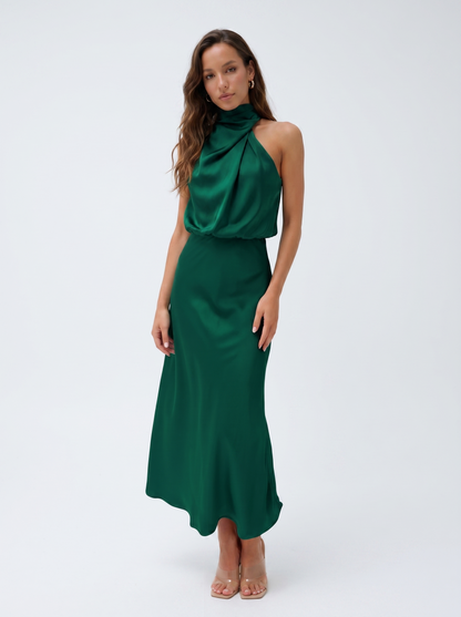 Long with neck halter Dress