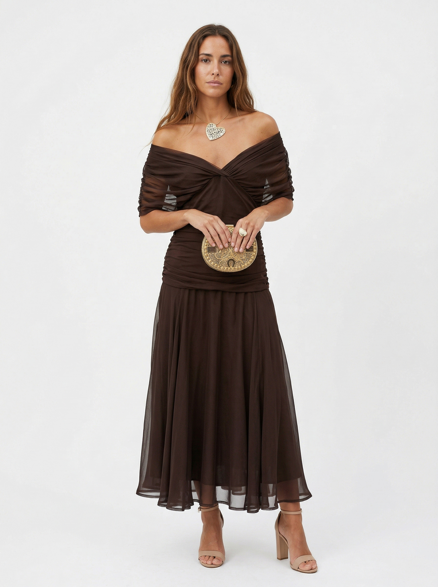 Long with V-Neck Dress