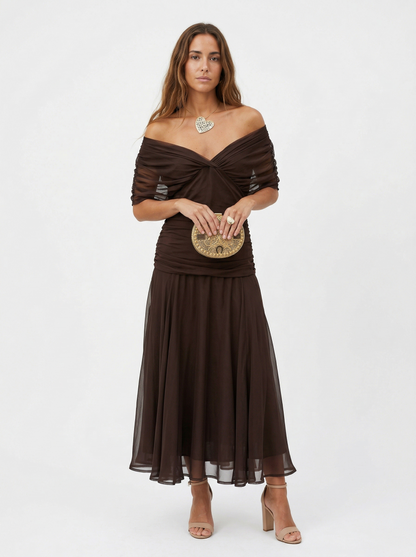 Long with V-Neck Dress