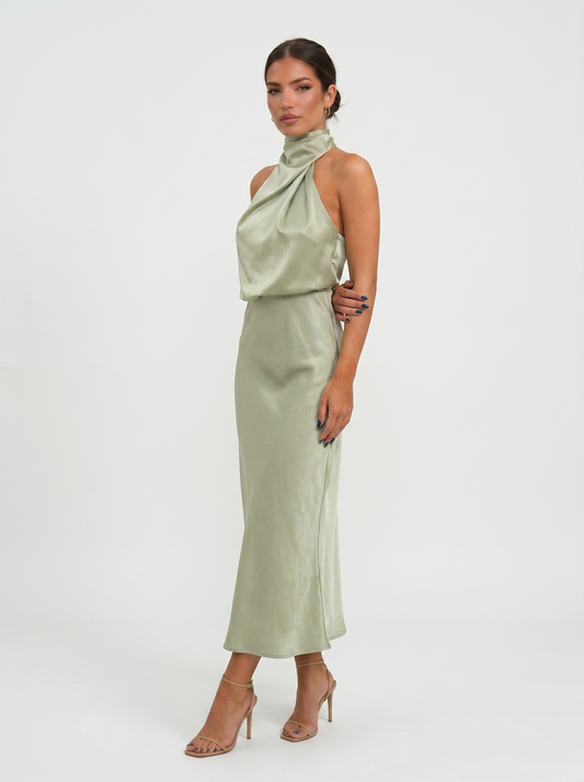 Long with neck halter Dress