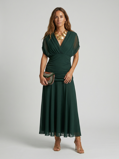 Long with V-Neck Dress