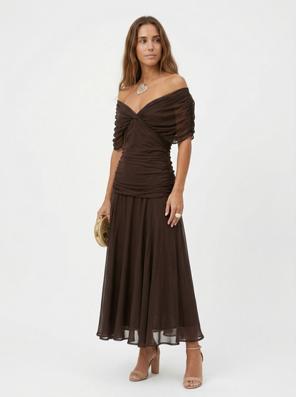 Long with V-Neck Dress