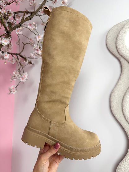 Anetta Khaki High Boots