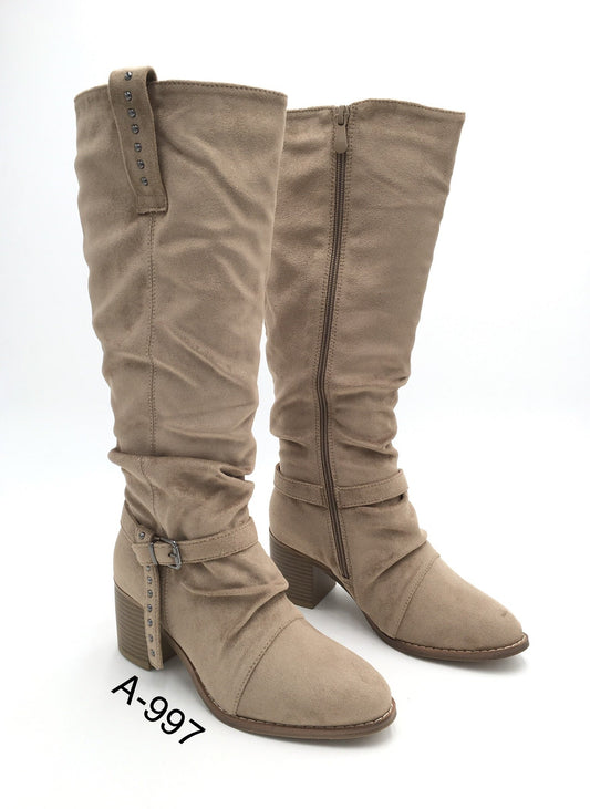 Lianne High Boots - Khaki