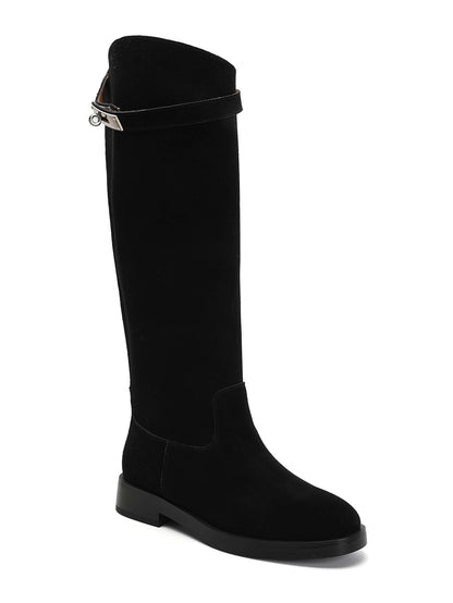 Amélie Leather High Boots - Black